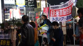 4K video Anti-Trump and Anti-Takaichi Protest in Tokyo Ahead of Trump’s Japan Visit – October 2025 Political Demonstration