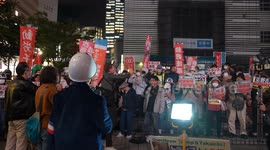 4K video Anti-Trump and Anti-Takaichi Protest in Tokyo Ahead of Trump’s Japan Visit – October 2025 Political Demonstration