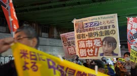 4K video Anti-Trump and Anti-Takaichi Protest in Tokyo Ahead of Trump’s Japan Visit – October 2025 Political Demonstration