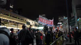 4K video Anti-Trump and Anti-Takaichi Protest in Tokyo Ahead of Trump’s Japan Visit – October 2025 Political Demonstration