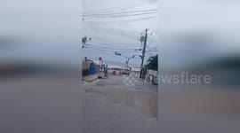 Hurricane Melissa brings rough sea off the coast of Jamaica