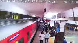 Hyderabad: Alert Staff Rescue Man Falling from Moving Train