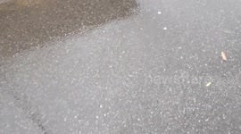 Hailstorm hits Riverlink Shopping Centre in Ipswich, Australia