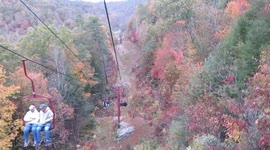 Autumn beauty at Natural Bridge State Park in Slade, Kentucky, USA