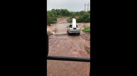 Truck Swept Away