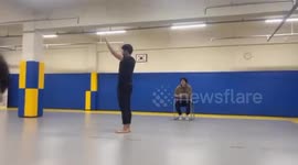 Student loses balance during practical class in Seoul, South Korea