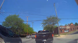 Motorcyclist Going Too Fast Rear-Ends Truck With No Helmet