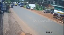 Baleno Crashes Into Mahindra Thar While Reversing Downhill in Kerala’s Parambanthally