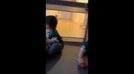 Twins’ adorable excitement when papa comes home in Trier, Germany