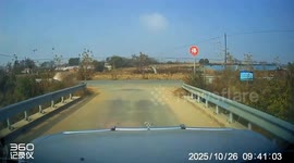 Car overturns into rice field in Jiangsu, China