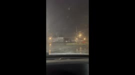 Quarter to ping pong ball-sized hail during storm in Oklahoma, USA