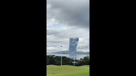 Taal Volcano erupts, sending ash plume visible from Tanauan, Batangas