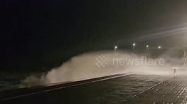Storm Benjamin batters shoreline in Capbreton, France