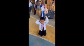 Boy recreates drag queen performance at school event in Cebu, Philippines