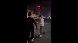 Warehouse fire breaks out in Guangxi, China