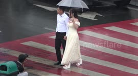 Ho Chi Minh City Wedding  Love Blooms Despite Torrential Rain in Vietnam