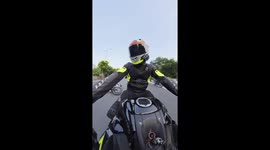 Motorcycle Kept Dragging After Rider Fell From It