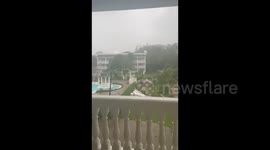 Hurricane Melissa: Strong Winds In Lucea, Jamaica