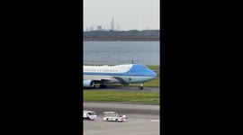 Japan: Air Force One Carrying President Trump Departs Tokyo for South Korea 2