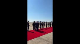 Brass band plays YMCA for President Trump as lands in South Korea