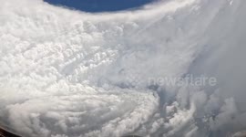 Jamaica: Plane captures spiraling clouds of Hurricane Melissa over Jamaica