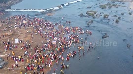 Thousands of Hindu devotees perform rituals during 'Chhath Puja' festival
