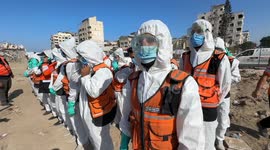 Bodies of 80 Palestinians reburied in central Gaza