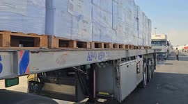 Humanitarian aid trucks enter Gaza via Rafah border crossing