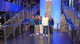 US: Brittany Bowe, Alex Ferriera, Dani Aeavich, Jack Wallace and Sydney Peterson Light the Empire State Building