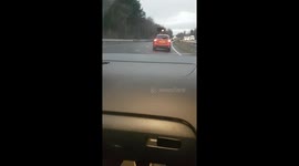 Police Slowly Pursue A Scooter