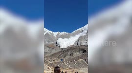Huge avalanche thunders down Annapurna and engulfs trekkers’ camp