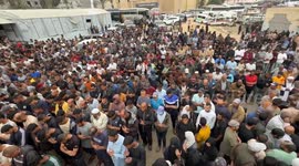Gaza holds funeral for 24 Palestinians killed in Khan Younis