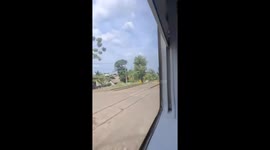 Passengers scream as train derails in Indonesia