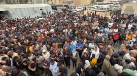 Gaza holds funeral for 24 Palestinians killed in Khan Younis