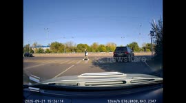 Car Hits a Little Boy on a Scooter