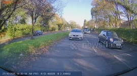 Dash Cam Catches Roundabout Collision