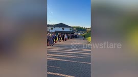 Dad's emotional reaction as 170 show up for surprise birthday party