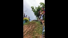 Muddy Slope Claims Mountain Biker