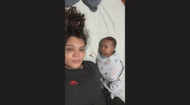 Baby Looking Crazy at Mom