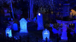 San Francisco homes adorned with Halloween decorations