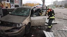 Four injured in Russian drone strike on Sumy gas station, Ukraine says