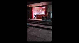 Dog adorably begs for food at a store in Jiangsu, China