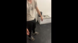 Man’s attempt to kick hanging light ends in hilarious accident in Voiron, France