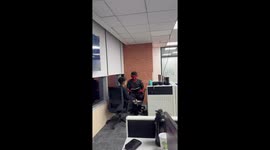 Office worker's Halloween demon costume makes him look a little too convincing