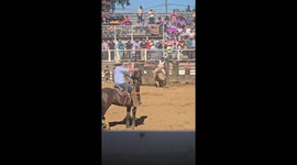 Bull riding event thrills crowd in Santa Cruz, Chile