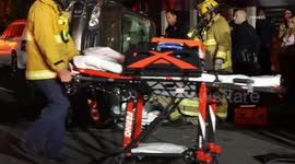 US, Los Angeles: Canoga Park Woman Rescued After Sedan Flips In Crash