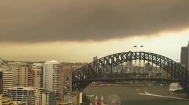 Sydney Bush Fire smoke cloud Oct 2013