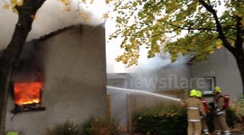House Fire at 134 Glasgow Rd Bathgate West Lothian, Scotland, EH48  Pt2