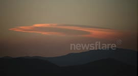 UFO Mothership Lenticular Cloud Sunset Timelapse (clip 2)