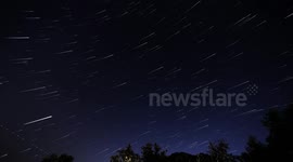 Beautiful Hi Def Earth Rotation Timelapse Star Spin with Trails (Composited)